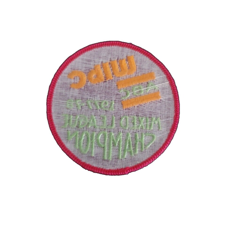 Vintage 1977-1978 ABC WIBC Mixed League Bowling Champion 3" Patch Memorabilia - Picture 2 of 2